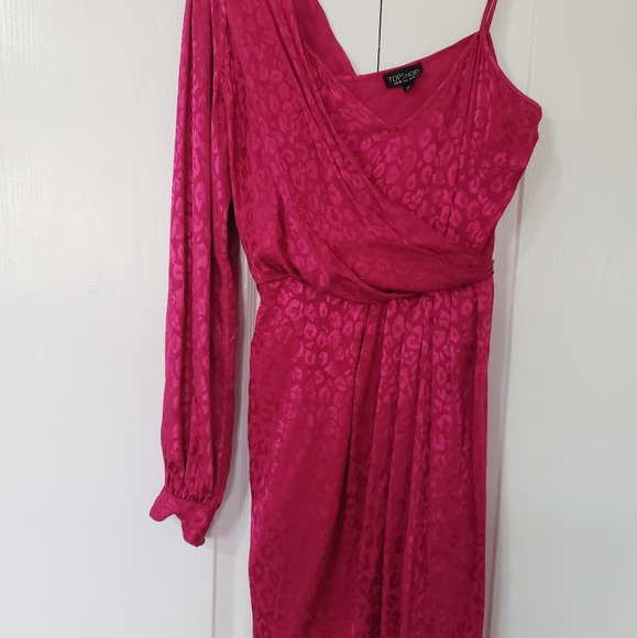 Top shop size6 hot pink glam dress - Picture 1 of 4